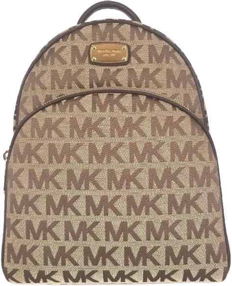 Michael Kors ABBEY Large Backpack, Beige/Ebony/Java